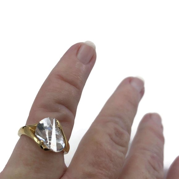 Fancy Cut White Tourmaline 18K Gold Electroplated - Picture 6 of 9